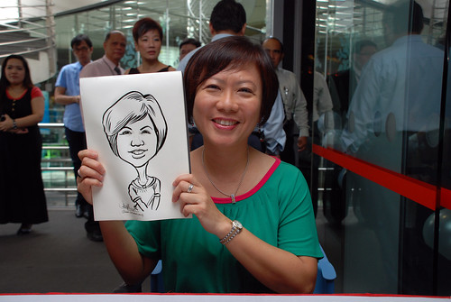 Caricature live sketching for Singapore Suntec City Annual Party - 2