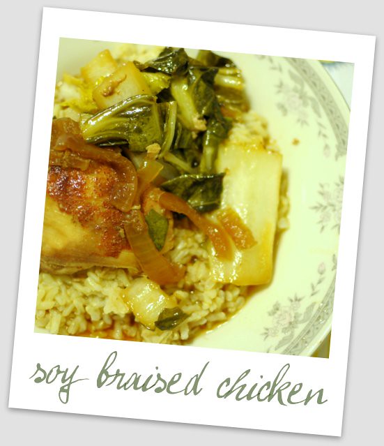 slow cooker soy braised chicken