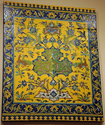 Ornate and delicate tile pattern, Middle Eastern design, Praise be to Allah, and to His Prophet, Mohammad, Arabic: محمد‎, may peace be upon him, Seattle Art Museum, Seattle, Washington, USA by Wonderlane