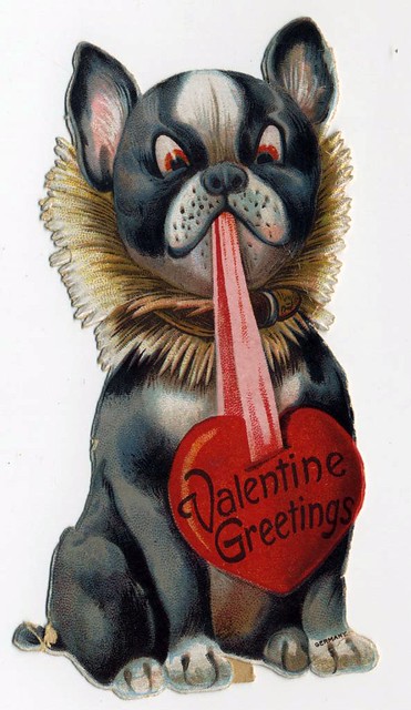 French Bulldog Vintage Valentine Greeting