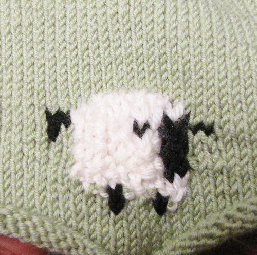 Intarsia Sheep Dress in Progress by Sultry