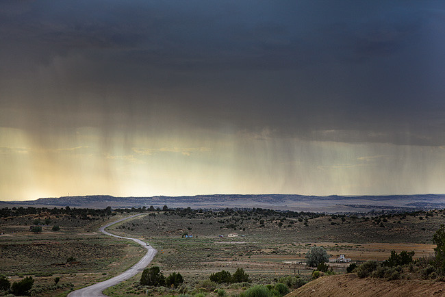 Stormy landscape in the southwest