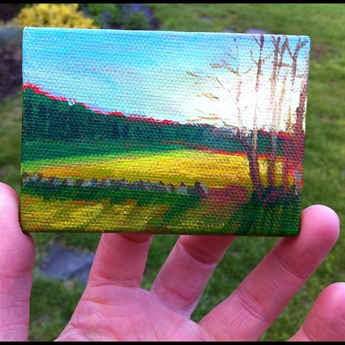 My newest form of fun: mini paintings. They make me happy every time:)