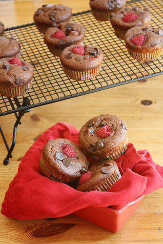 chocolate-raspberry muffins.