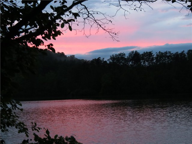 Sunset on the lake at Fairy Stone State Park