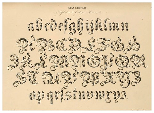 004-Alphabet-Album  collection de soixante feuilles d’alphabets historiés 1843- Joseph-Balthazar Silvestre