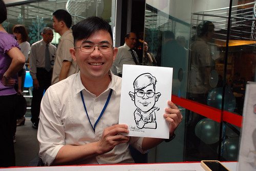 Caricature live sketching for Singapore Suntec City Annual Party - 8