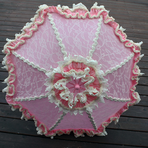 pink ivory lolita parasol 2