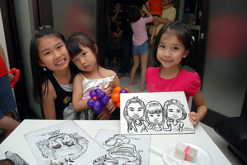 caricature live sketching for a birthday party - 6