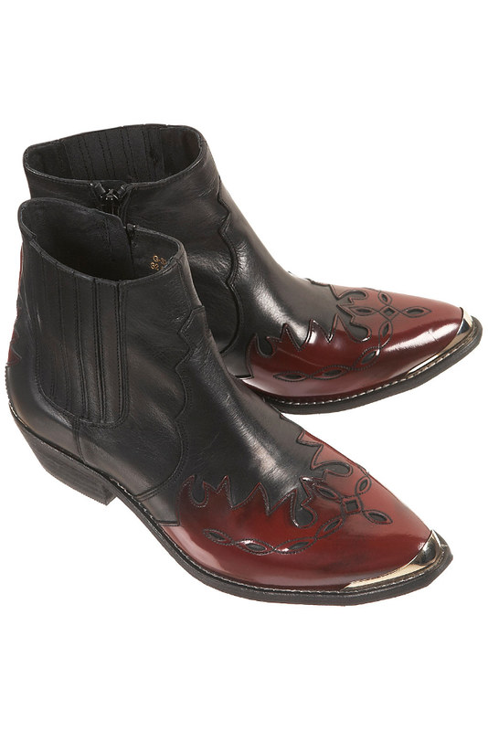 Topshop Arson flame western boots