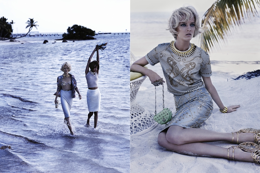 Swept Away - Vogue Japan, April 2012 - Daria Strokous and Jourdan Dunn by Josh Olins and styling by Giovanna Battaglia