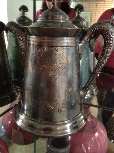 Silver Plated Carved Tea Pot
