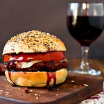 Red Wine Burgers on Everything Buns