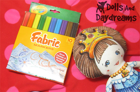 Princess Crown Doll Hand Painted Fabric Markers Crayola