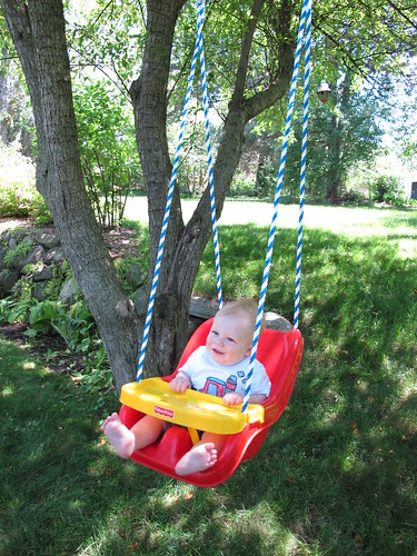 First ride in the swing!