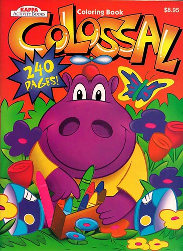 KAPPA ACTIVITY BOOKS :: COLOSSAL Coloring Book { Hippo } front .. art by Brown (( 199x ))