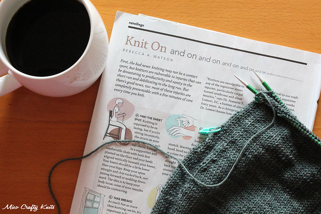 Knitting in the morning
