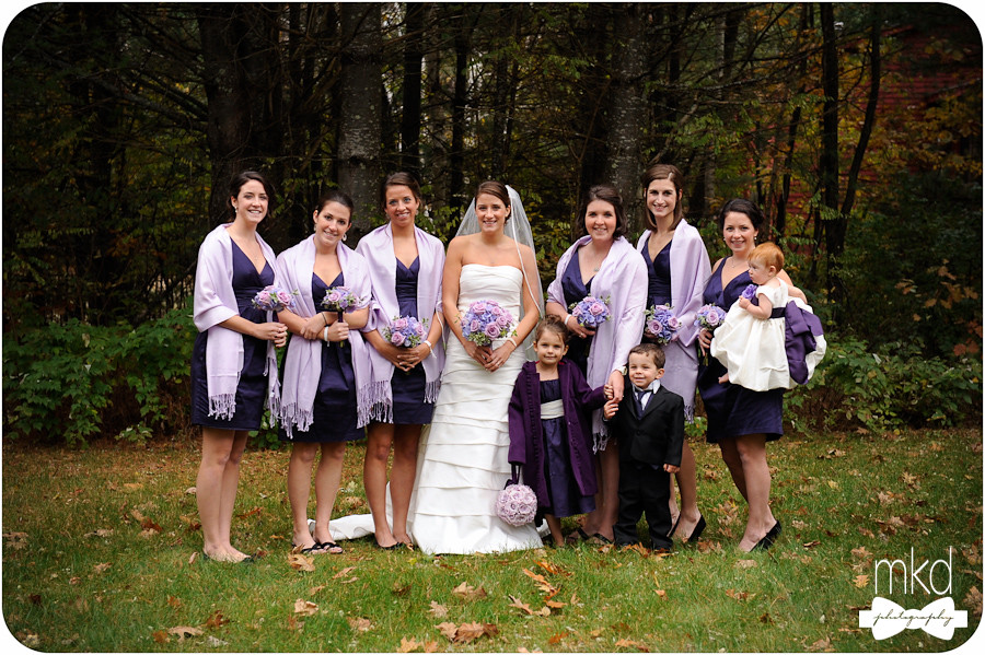 Conway, New Hampshire - Eggplant Bridesmaids Dresses