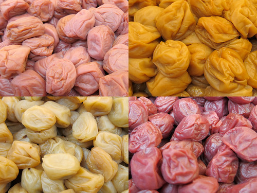 Different kinds of umeboshi