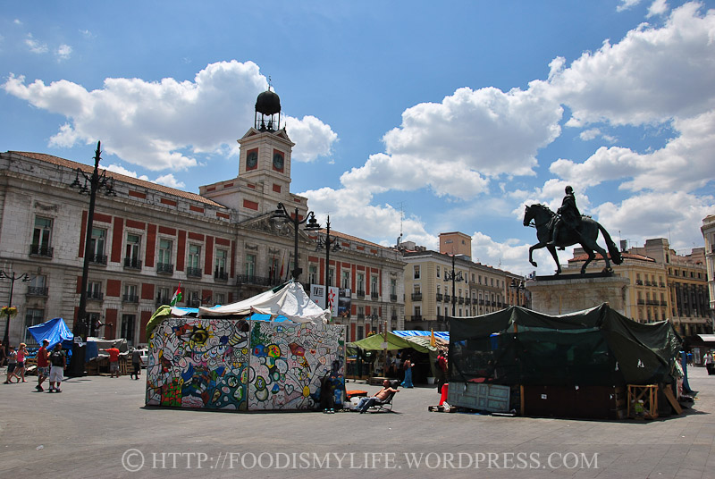 Puerta del Sol - Occupied by protests and demonstrators