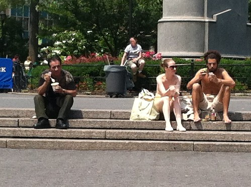 no shirt in union square! 