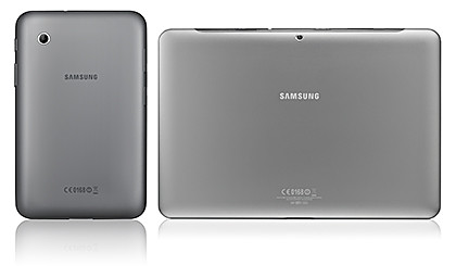 Rear of the Samsung GALAXY Tab 2 tablets