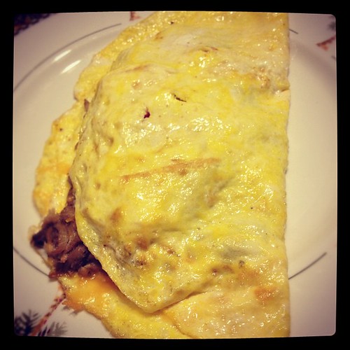 #paleo carnitas omelet. it's what's for breakfast.