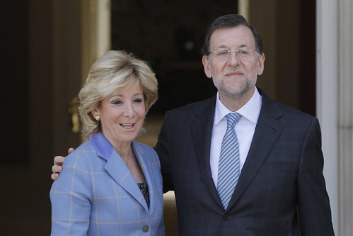 Esperanza Aguirre con Mariano Rajoy