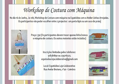 workshop saco de praia e porta lápis by ♥Linhas Arrojadas Atelier de costura♥Sonyaxana
