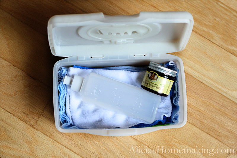 Cloth Wipes, solution, and diaper rash cream