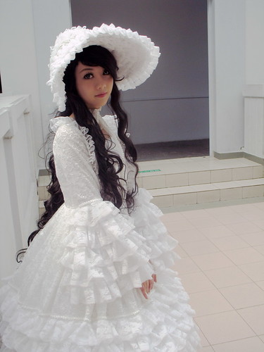white gothic victorian dress