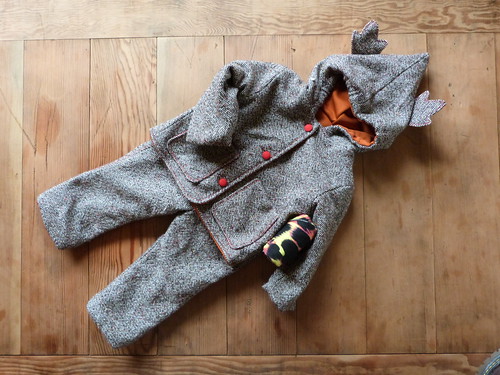 Toddler Travelling Suit, Tweed & Neon Leopard Print