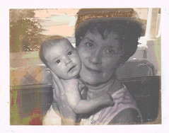 My Mom with My Daughter (Posterized Polaroid) by randubnick