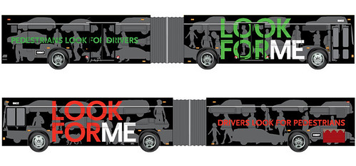 bus wrap, Pedestrian safety campaign, New Mexico, VWK