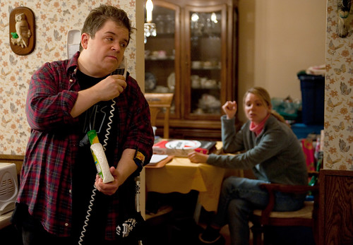 Left to right: Patton Oswalt plays Matt Freehauf and Collette Wolfe plays Sandra Freehauf in YOUNG ADULT, from Paramount Pictures and Mandate Pictures