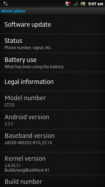 Sony Xperia P menggunakan Android 2.3