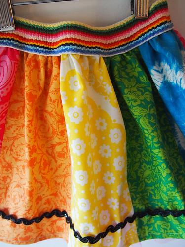 rainbow skirt ric rac echos waistband