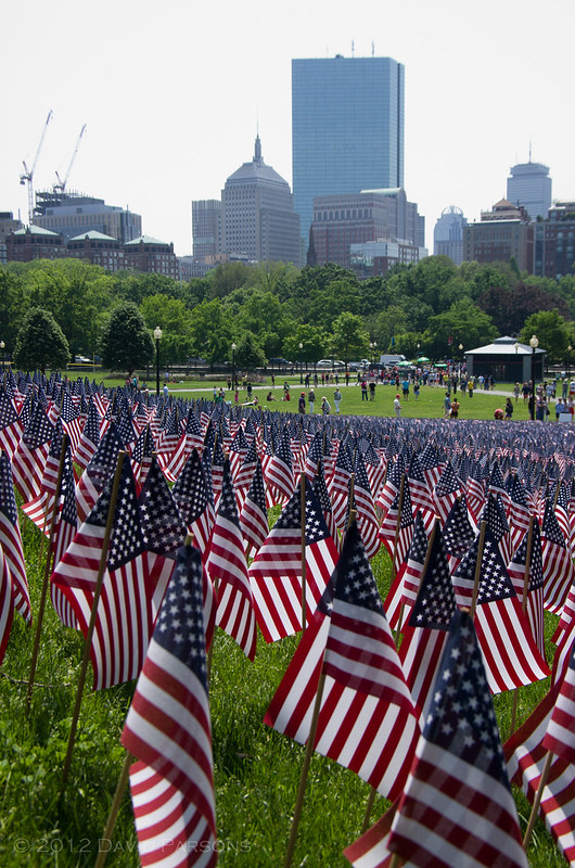 Boston Common Memorial Day Flag Garden