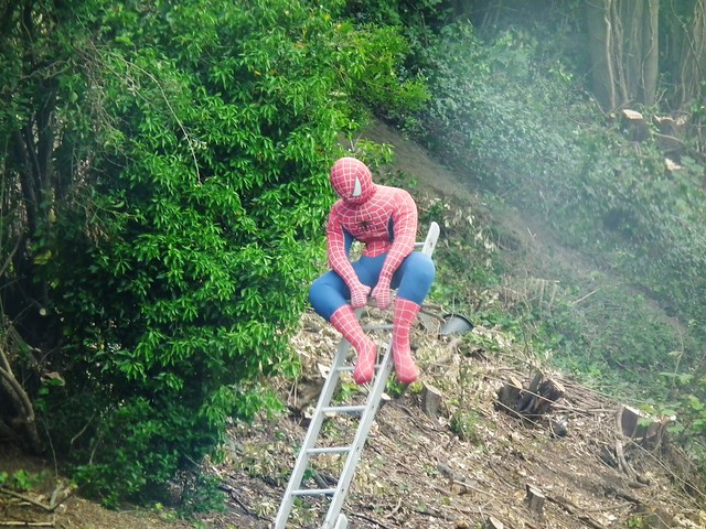 Sulking Spiderman by kenjonbro