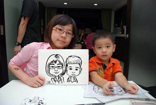 caricature live sketching for a birthday party - 9
