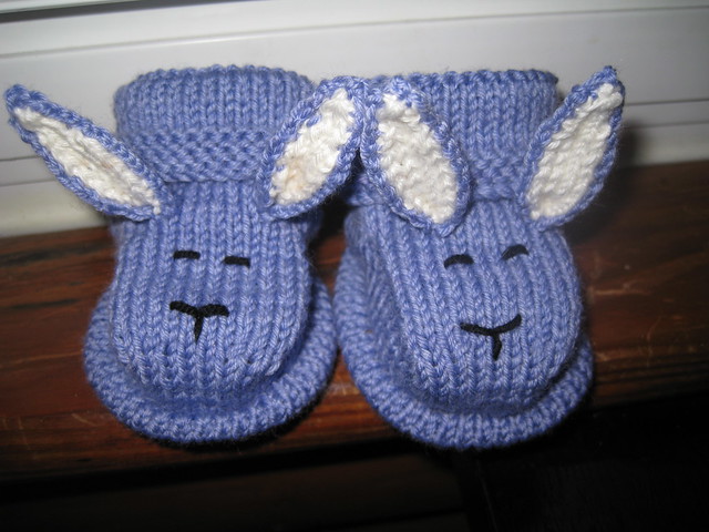 bunny bootees