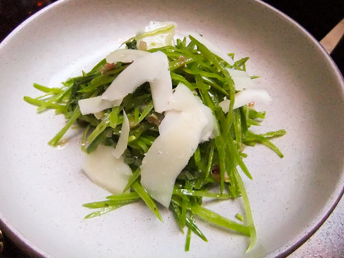 Snow Peas with Pancetta, Pecorino and Mint, the NoMad