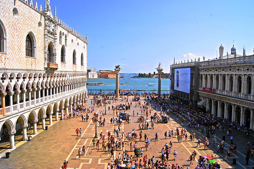 View from the top of St. Mark's Basilica, Venice, Italy