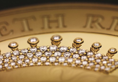 Diamond Encrusted JUbilee coin closeup