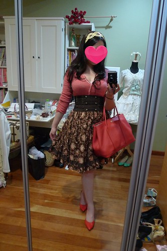 Loli-Inspired Coord: Brown & Coral