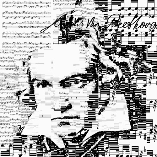 Beethoven self portrait by Sergio Albiac