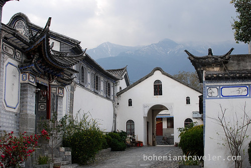 courtyard of Catholic Church in Dali Yunnan China