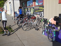 A pile of rando bikes in Gervais