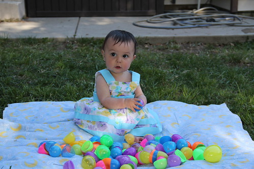 The Easter baby in her Easter dress!