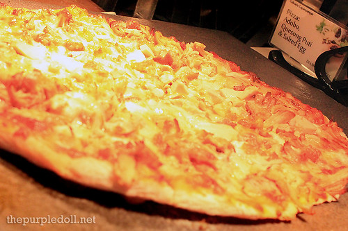 Adobo Quesong Puti and Salted Egg Pizza